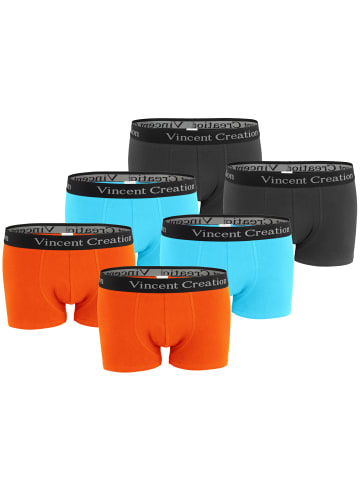 Vincent Creation® Boxershorts 6 Stück Hipster, Retroshorts in orange/türkis/anthrazit