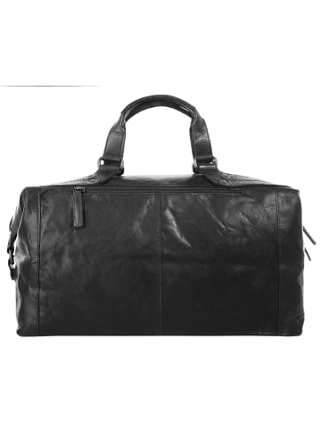 SPIKES & SPARROW Reisetasche echt Leder in schwarz