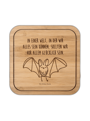 Mr. & Mrs. Panda Tischuntersetzer Fledermaus Flügel mit Spruch in Transparent