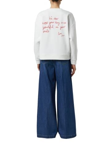 comma Sweatshirt in weiß rot