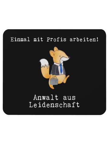 Mr. & Mrs. Panda Maus Pad Anwalt Leidenschaft mit Spruch in Schwarz