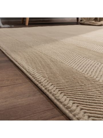 KADIMA DESIGN Waschbarer Teppich waschmaschinenwaschbar Unifarben Küche, Flur in Beige