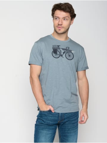 GreenBomb T-Shirt Bike Night in Grey Blue