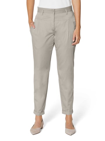 MADELEINE Modische Chino-Hose mit Bundfalten in kitt