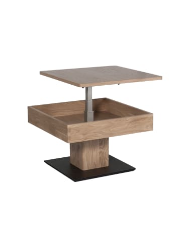 58 aufm Kessel COUCHTISCH Cele 67x67x43 höhenverstellbar;diagonal verschiebbar Wildeiche Bianco