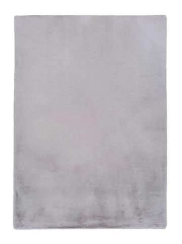 Atticgo Waschbarer Hochflor-Teppich FOX rund in silber