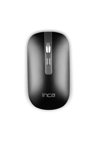 Inca Bluetooth 2,4G Maus wiederaufladbar 800-1200-1600 Dpi Silent-Maus in Schwarz