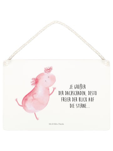 Mr. & Mrs. Panda Deko Schild Axolotl Tanzen mit Spruch in Weiß