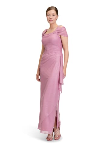Vera Mont Abendkleid im Glitzer-Look in Rosé/Silver