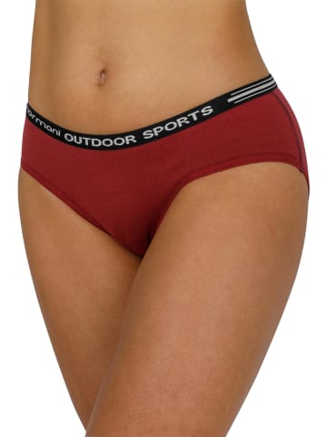 Normani Outdoor Sports 3er Pack Damen Merino Slip „Albury“ in Rot