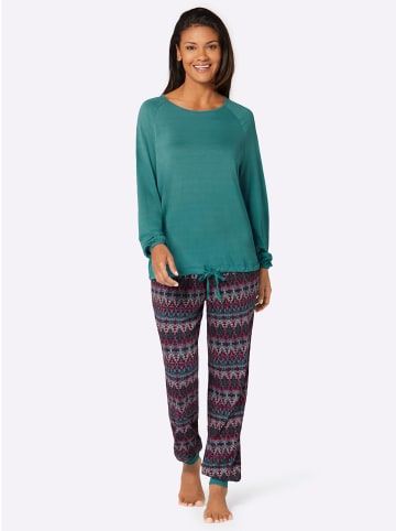 WITT WEIDEN Schlafanzug in smaragd-bedruckt