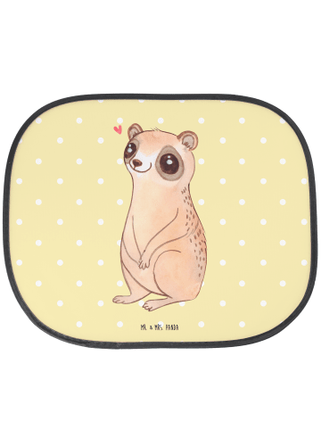 Mr. & Mrs. Panda Auto Sonnenblende Plumplori Glücklich ohne Spruch in Gelb Pastell