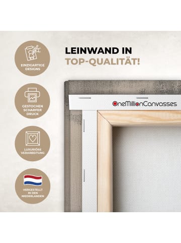 MuchoWow Leinwand Bilder Taupe