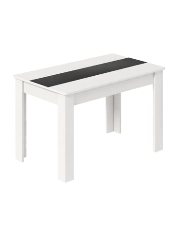 VCM Esstisch Küchentisch B. 115 x T. 80 cm Disalo in Weiß / Anthrazit
