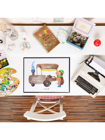 Mr. & Mrs. Panda Schreibunterlage Igel Maronen ohne Spruch in Weiß