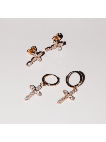 Tamaris Ohrringe Cross in roségold