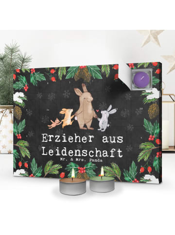 Mr. & Mrs. Panda Adventskalender Erzieher Leidenschaft mit Spruch in Kreidetafel