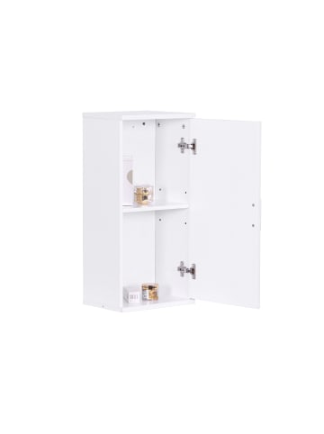 relaxdays Hängeschrank in Weiß - (B)30 x (H)62 x (T)21 cm