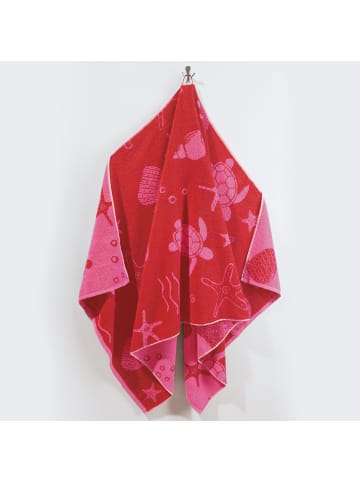 Erwin Müller Jacquard Strandtuch in rot-pink