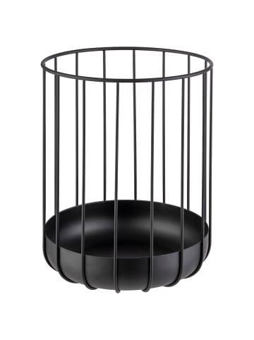 APS Brot- und Obstkorb in schwarz, Ø 22,5 cm, h: 28  cm, Metall