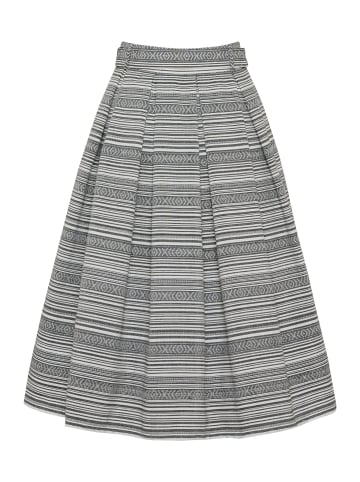 Berwin Quergestreifter Jacquard-Rock mit Kellerfalten
