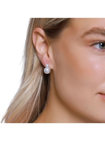 Steel_Art Ohrstecker Perlen Damen Apolline silberfarben poliert in goldfarben