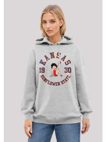 F4NT4STIC Hoodie Betty Boop Kansas Sunflower State in grau meliert