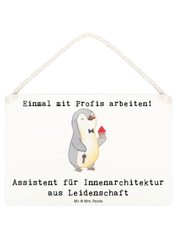 Mr. & Mrs. Panda Schild Assistent für Innenarchitektur Leidensch... in Weiß