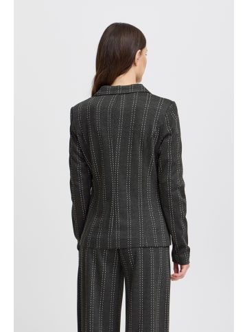 ICHI IHRUTI BL14 regular fit in Dark Grey Melange Stripe
