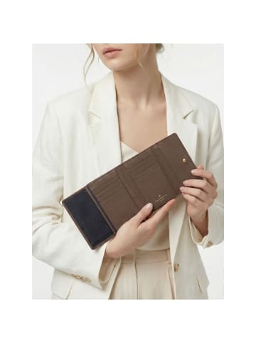Lazarotti Bologna Leather XL Geldbörse mit Zip-Around Fach Leder 14 cm taupe