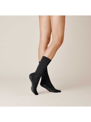 Kunert Socken Homesocks ohne Gummifäden in Black