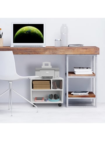 relaxdays Rollcontainer in Weiß - (B)40 x (H)35,5 x (T)30 cm