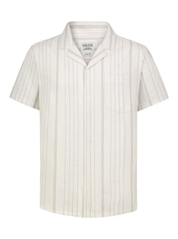 Eight2Nine Halbarmhemd in stripes: offwhite-string beige