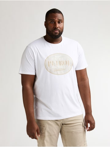 Petrol Industries Bedrucktes T-Shirt Große Größen Galaxia in Weiß
