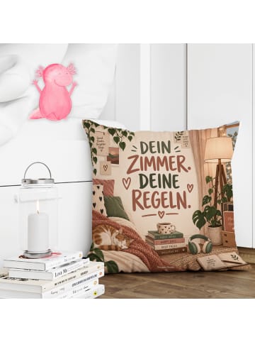 Mr. & Mrs. Panda Kuschelkissen Zimmer gemütlich Design mit Spruch in Weiß