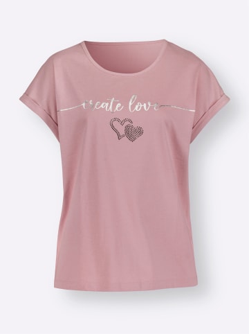 Sieh an! Rundhals-Shirt in hortensie