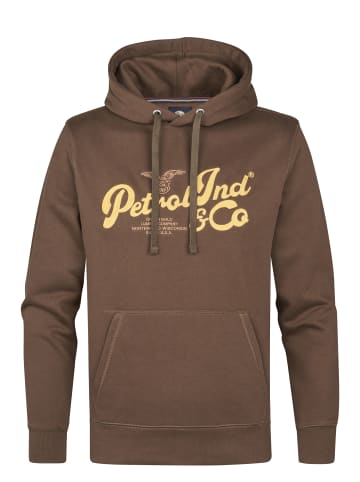 Petrol Industries Hoodie mit Aufdruck Kennewick in Braun