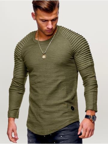 behype Sweatshirt LUSIEN in khaki