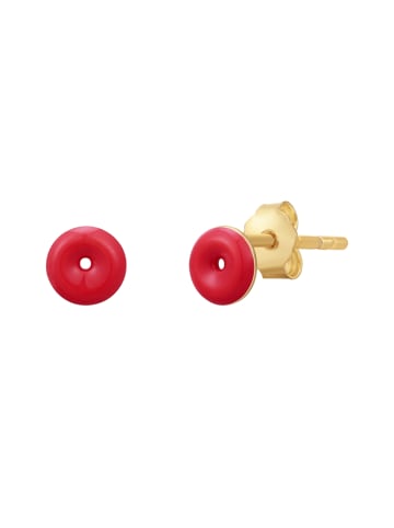 Glanzstücke München Ohrringe Donut aus Sterling Silber in gelbgold
