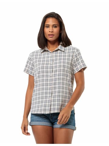 Jack Wolfskin Knopfleisten T-Shirt für Damen in Weiß