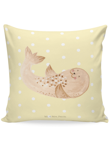 Mr. & Mrs. Panda kuschelkissen 40x40 Robbe Liegen ohne Spruch in Gelb Pastell