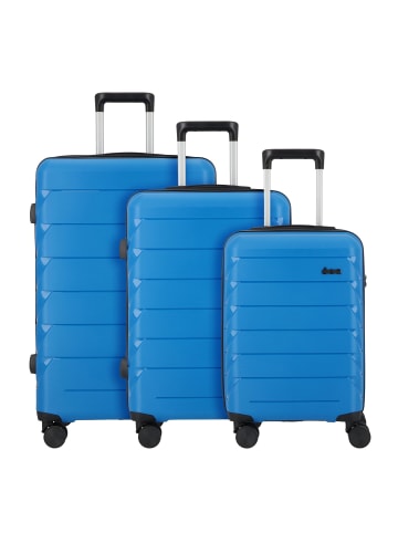 D&N Travel Line 4100 4 Rollen Kofferset 3-teilig in blue