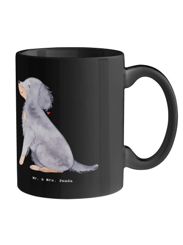 Mr. & Mrs. Panda Kaffeetasse Gordon Setter Freude mit Spruch in Schwarz