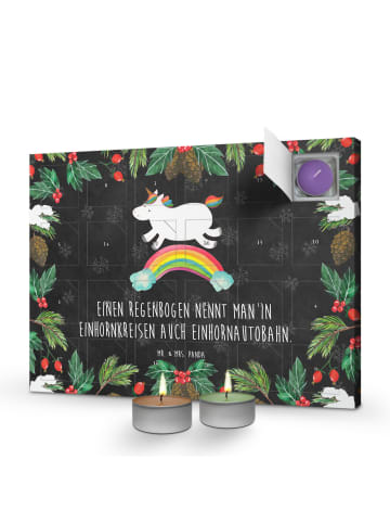 Mr. & Mrs. Panda adventskalender kerzen Einhorn Regenbogen mit S... in Kreidetafel