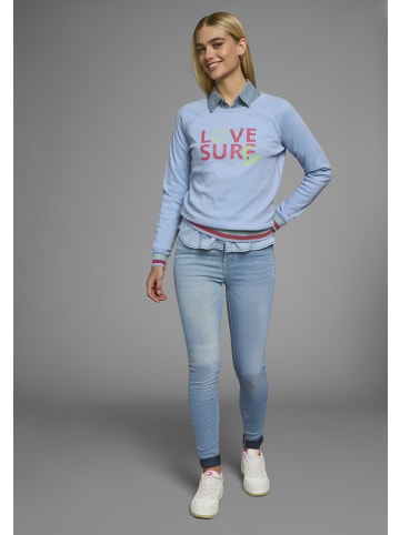 Kangaroos Sweatshirt in hellblau-pink