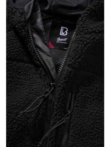 Brandit Fleecejacke/Fleecepullover "Women Teddyfleece Jacket Hooded" in Schwarz
