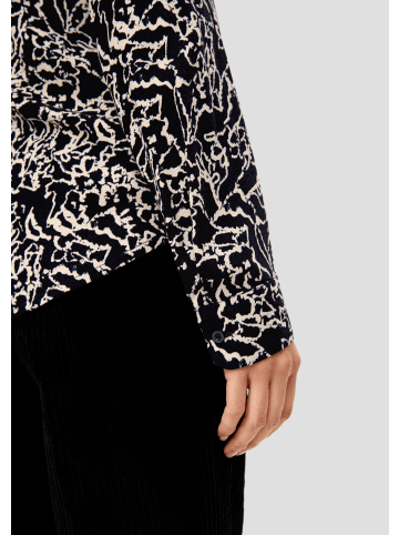 s.Oliver Bluse langarm in Creme-schwarz