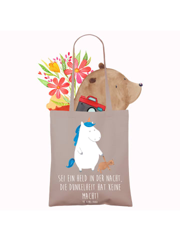 Mr. & Mrs. Panda Tote Bag Angst vor Dunkelheit überwinden mit Sp... in Braun Pastell