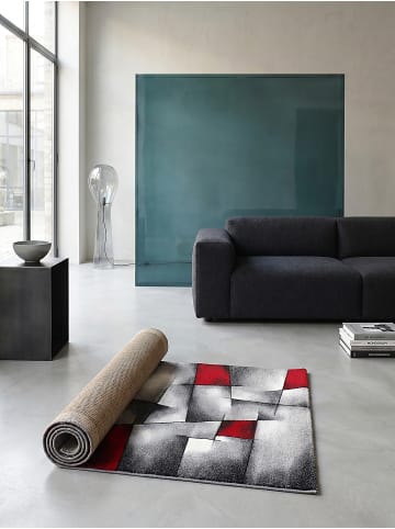 KADIMA DESIGN Teppichläufer Patchwork pflegeleicht Wohnzimmer Schlafzimmer Flur in Rot