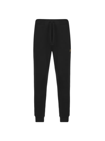 Lyle & Scott Trainingshose Contrast Piping in schwarz / weiß